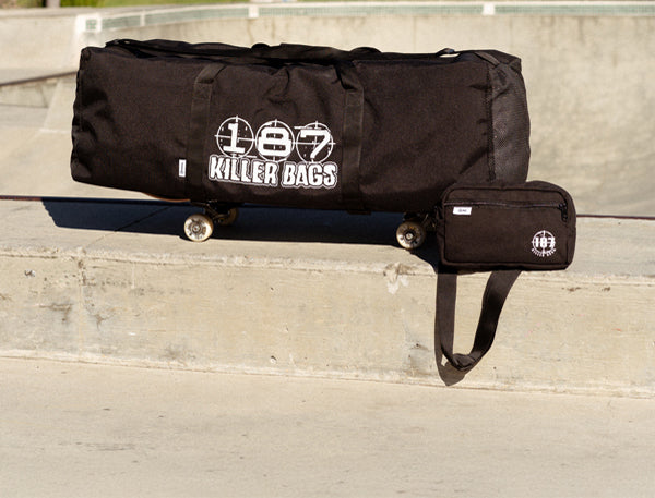 187 Killer Pads Sling bag and Arsenal Duffel Bag.