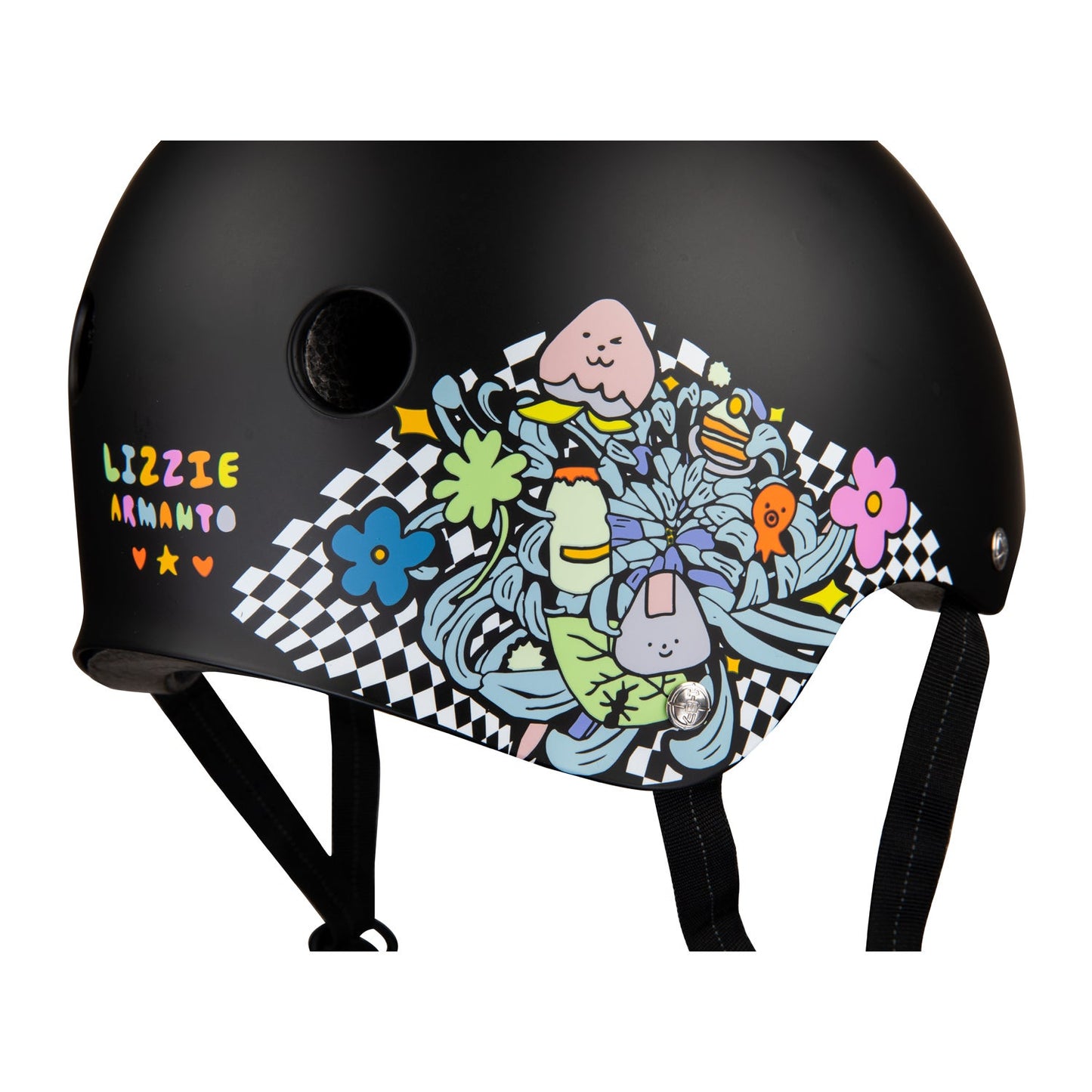 Certified Helmet Lizzie - Black/Floral