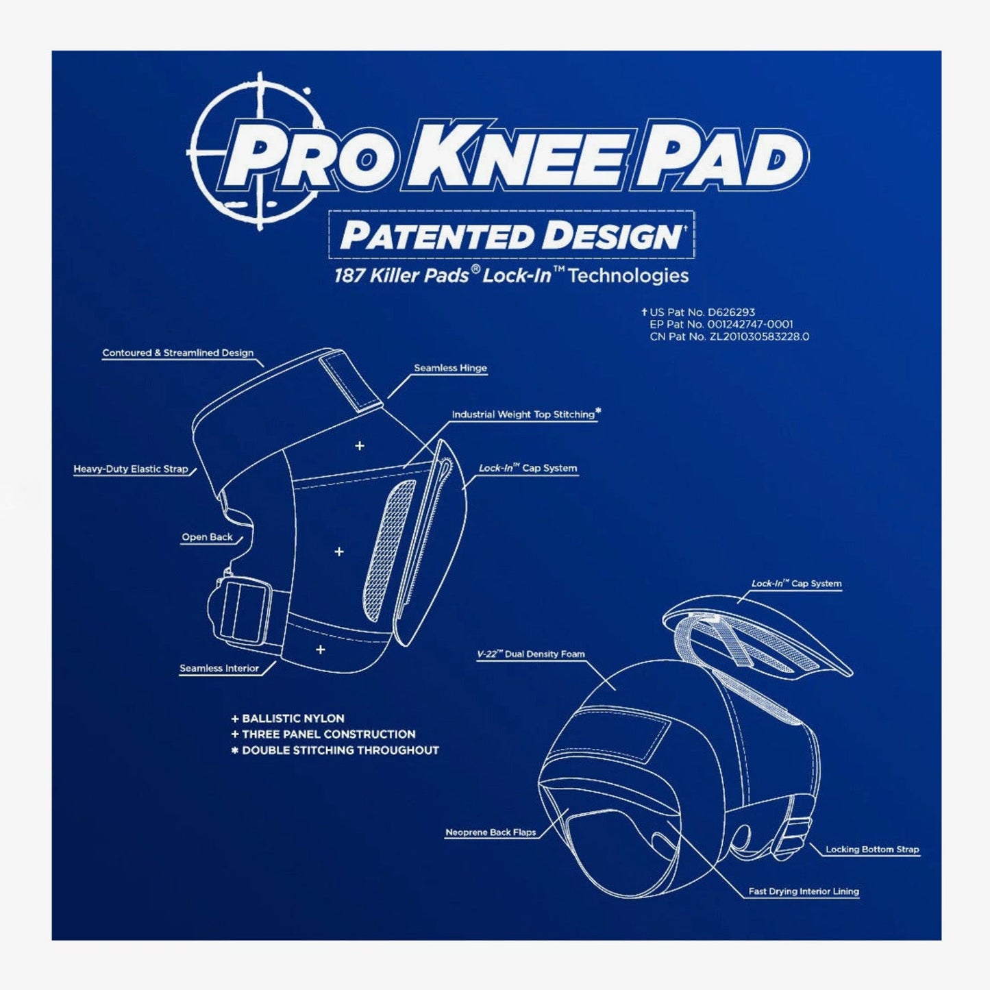 Pro Knee Pad - Black/Black